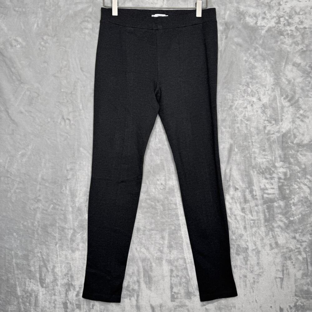 Vince Pants Womens Medium Charcoal Gray Ponte Leggings Pull On Stretch Seamed